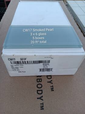Daltile Cw17 32 Tiles - Glass Subway Wall Tile 3 X 6 Smoke Pearl Cw17..vintage Retro