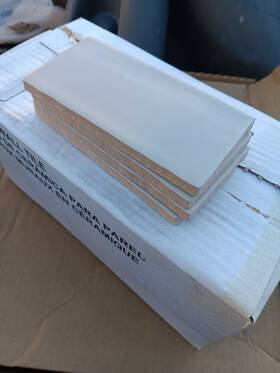 Daltile Fa58 10 Tiles- Beige 2x5 Ceramic Subway Tile Satin Finish....handcrafted Artisan
