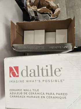 Re15ba780cc1p Daltile 6 And 1/2 Cases Of White Ceramic Tile Matching Grout For Sale