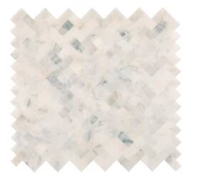 Daltile St44hermspshdpl Xpress Peel Ftn Stick Frost White Marble Herringbone Mosaic Tile 10 Pcs