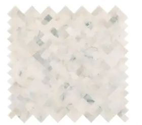 St44hermspshdpl Daltile Xpress Peel Ftn Stick Frost White Marble Herringbone Mosaic Tile 10 Pcs