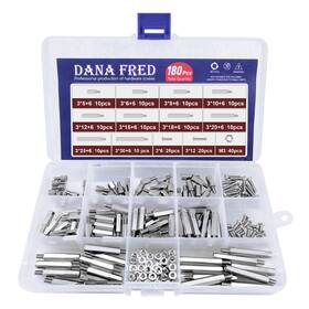 Dana Fred 795853180916 M3 Hex Carbon Steel Standoff 180 Pcs Male Female Silver