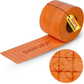 Danura 200180858746 Premium Waterproof Membrane Roll With Grid Lines For Easy Cutting 5 In X 100