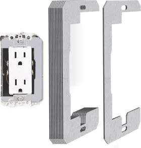 Dec-fsdf10 Decohs 10 Pcs Wall Plate Spacer- Metal Flush Fit Device Leveling Silver-10pcs