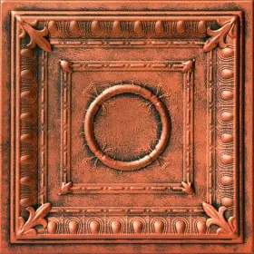 R47ac-96 Decorative Ceiling Tiles Inc. La Maison Ceilings R47 Romanesque Wreath Foam Glue-up Tile 256 Sq. Ft