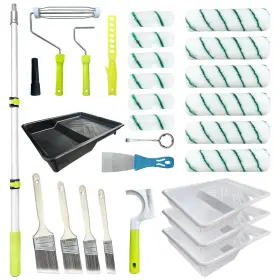 Yqgt001 Dekonmon Paint Roller Kit With Extension Pole 28 Pcs Set 2-4 Ft 4 Inch 9 Rol