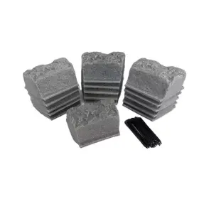 Dekorra 445003149111 10 Inch L X 4 W H Small Plastic Block Edging 16-piece Kit In Gray