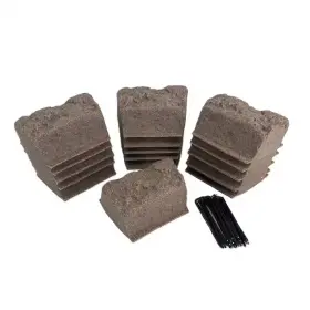 Dekorra 445028893884 Block Edging 10 Inch L X 4 W H 16-piece Kit In Riverbed Brown Granit