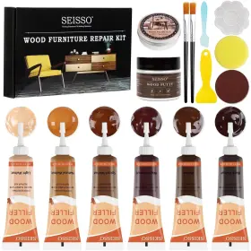 Lwk-wood-3 Dewel Wood Furniture Repair Kit - Fillers Putty With Wax Hardwood Lam Inch