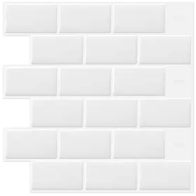 2021e-f-013 Dewoo White Peel And Stick Subway Tile Brick Backsplash Self Adhesive Wall Tiles Fo