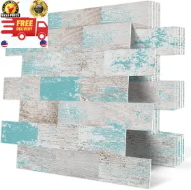 Pvc-107-10 Dewoo Peel And Stick Wall Tile Kitchen Backsplash Pvc Self Adhesive Panels Turquoise T