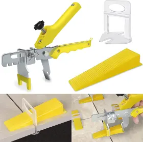Tls01 Dgsl Tile Leveling System With Plier - 300-piece Spacers Clips And 100