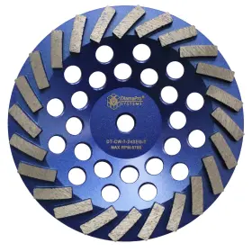 Dt-cw-7-24seg-t Diamapro Systems Threaded 7 Inch 24 Segment Turbo Concrete Grinding Cup Wheel Dt-cw-7-24seg-t Diamapro Systems Threaded 7 Inch 24 Segment Turbo Concrete Grinding Cup Wheel