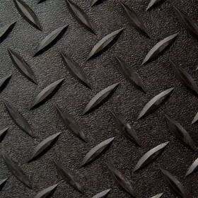 Diamond Deck 744759091673 Textured Slip Resistant Plate 5 Ft. X 20 Black Vinyl Garage Flooring