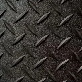 Diamond Deck 744759091673 Textured Slip Resistant Plate 5 Ft. X 20 Black Vinyl Garage Flooring