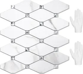 Direct 445046015060 10 Sheets Peel And Stick Backsplash Calacatta On Aluminum Composite Tiles