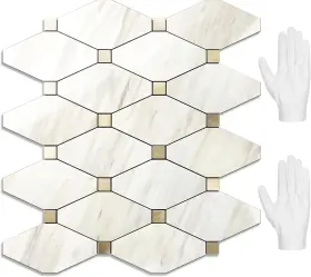 Direct 744110908428 10 Sheets Peel And Stick Backsplash Polished Eurasia Biege Marble Look Kitchen Direct 744110908428 10 Sheets Peel And Stick Backsplash Polished Eurasia Biege Marble Look Kitchen