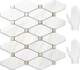 Direct 744759490223 10 Sheets Peel And Stick Backsplash Polished Dolomite Pvc Mixed Metal Gold Kitc Direct 744759490223 10 Sheets Peel And Stick Backsplash Polished Dolomite Pvc Mixed Metal Gold Kitc
