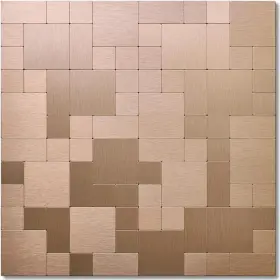 Wt09 Direct Copper Peel And Stick Tile Backsplash Brushed Gold Stainless Steel Finish