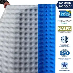 29ftl Dmx 083820780000 1-step Flooring Underlayment X 42 Inch W Moisture Resistant Blue 100-sq.ft