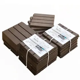 Pl2787-1-44p-r Domi Outdoor Living Pre-owned Patio Deck Tiles Four Slat Plastic Flooring 44pcs One Pack Brown Pl2787-1-44p-r Domi Outdoor Living Pre-owned Patio Deck Tiles Four Slat Plastic Flooring 44pcs One Pack Brown