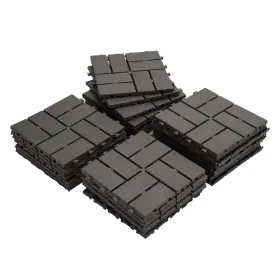 Pl3019-9g Domi Outdoor Living Interlocking Deck Tiles 9 Pieces One Pack 12x12 Waterproof Flooring All
