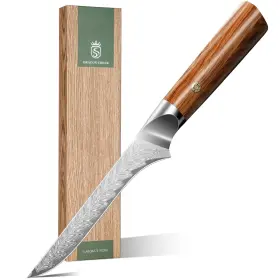Knife01-boning Dragon Creek Damascus Deboning Boning Knife For Meat Cutting Slicing Trimming