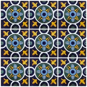 Ex46 Drt Talavera 600185530493 Ceramic Mexican 4x4 Inch 9 Pieces Not Stickers A1 Export Quality - Ex46 Drt Talavera 600185530493 Ceramic Mexican 4x4 Inch 9 Pieces Not Stickers A1 Export Quality -