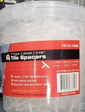 Dta 314942678113 About 1400 Pcs Tile Plastic Y Type Spacers Tiling Tools 1.5mm 1/16 Inch White Dta 314942678113 About 1400 Pcs Tile Plastic Y Type Spacers Tiling Tools 1.5mm 1/16 Inch White