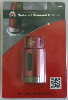 3322 Dta 1-1/2 Inch Sintered Diamond Wet Core Drill Bit 3322 Dta 1-1/2 Inch Sintered Diamond Wet Core Drill Bit