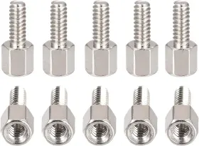220610 Dtgn 4#-40x5x8mm Dxhlxml - Brass Hex Standoff -100pack- Good Silver 220610 Dtgn 4#-40x5x8mm Dxhlxml - Brass Hex Standoff -100pack- Good Silver