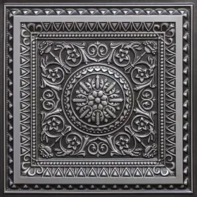 Prhd-n104as-10 Dundee Deco Ceiling Tile 24 Inch X24 Antique Silver Decorative 40 Sq. Ft./case Prhd-n104as-10 Dundee Deco Ceiling Tile 24 Inch X24 Antique Silver Decorative 40 Sq. Ft./case