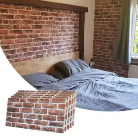 Ufazl1919-5 Dundee Deco 3d Wall Panels Brick Effect - Cladding Mahogany Stone Look Paneling St