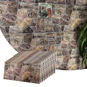 Ufazsm08-10 Dundee Deco 3d Wall Panels Cladding Shades Of Brown Grey Stone Look Pa