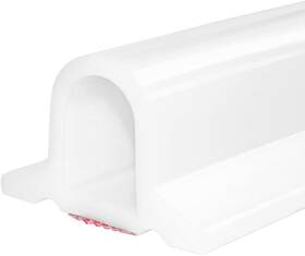 Duzzy 718774325303 67 Inch Collapsible Shower Threshold Water Dam Silicone White