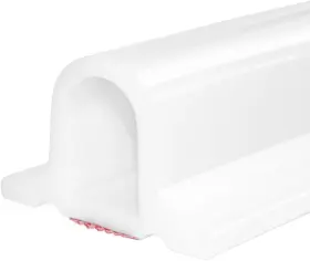 Duzzy 718774325303 67 Inch Collapsible Shower Threshold Water Dam Silicone White