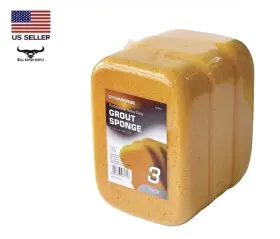 Dg-gs3 Dynaforge 3 Pack Tile Grout Sponge 7-1/2 Inch X 5-1/4 2 Professional Heavy Duty
