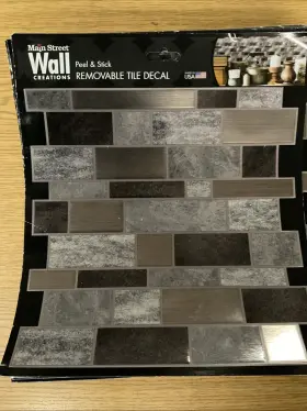 Earth And Metal Mosaic 816976040731 Main Street Wall Creations Peel Stick Lot Of 27