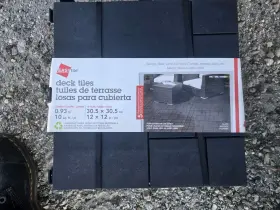 Easy Tile 066296133532 Brand New Cosmo Deck Tiles 12 X Slate Pack Of 10 Nob