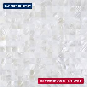 Eazart 711441656915 Peel And Stick Tile Backsplash 10pcs Mother Of Pearl Shell Mosaic On De