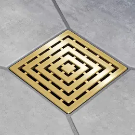 E4815-bg Ebbe America Frames Unique Luxury Drain Cover Brushed Gold