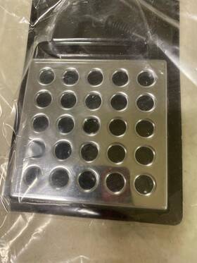 Ebbe E4401 Square Shower Drain Grate Silver
