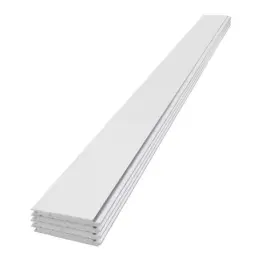Edge 090489640019 1 Inch X 8 Ft. White Smooth Pine Nickel Gap Shiplap Board 4-pack
