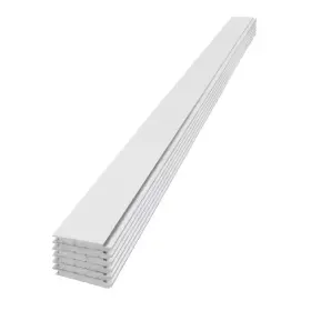 Edge 744759913814 1 Inch X 6 Ft. Timeless Farmhouse White Smooth Painted Nickel Gap Shiplap