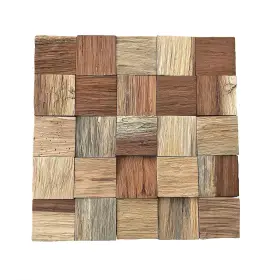 Wpw12x12htmena Ekena Millwork 192770956899 Heritage Boat Wood Mosaic Wall Tile 11 7/8 Inch W X H 1/2