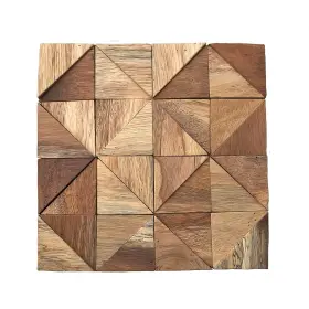 Wpw12x12aumena Ekena Millwork 192770956974 Authentic Boat Wood Mosaic Wall Tile 11 7/8 Inch W X H 1/