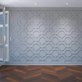 Ekena Millwork 192770995898 27 3/4 Inch W X 15 3/8 H T Medium Chesterfield Decorative Fretwork Wall Pane