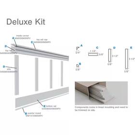 Ekena Millwork 744110184730 5/8 Inch X 96 32 Expanded Cellular Pvc Deluxe Shaker Wainscoting Mouldi
