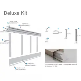 Ekena Millwork 744110184730 5/8 Inch X 96 32 Expanded Cellular Pvc Deluxe Shaker Wainscoting Mouldi