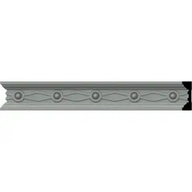 Ekena Millwork 849014000541 1 1/2 Inch H X P 94 L 2 Repeat Federal Chair Rail